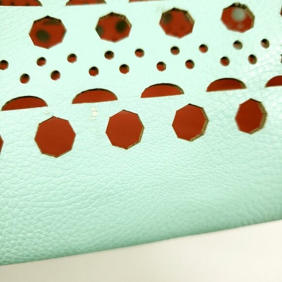 No Brand large tote teal/peach dual color vented - Picture 3 of 8